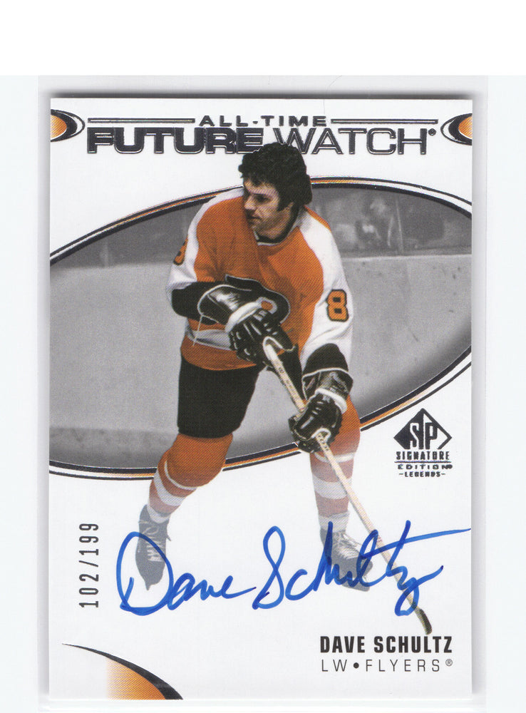 2020-21 Upper Deck Sp Signature Edition Legends All-Time Future Watch #382 Auto Dave Schultz /199