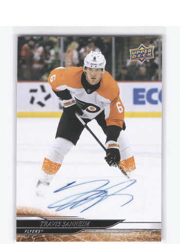 2024-25 Upper Deck Series 1 Snow Spray #139 Auto Travis Sanheim