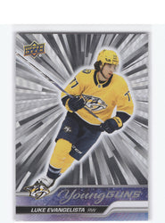 2023-24 Upper Deck Series 1 Young Guns Silver Outburst #221 Rookie Rc Luke Evangelista