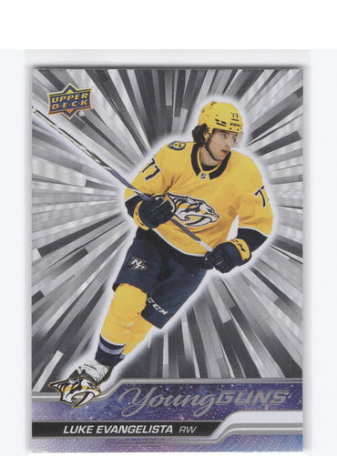 2023-24 Upper Deck Series 1 Young Guns Silver Outburst #221 Rookie Rc Luke Evangelista