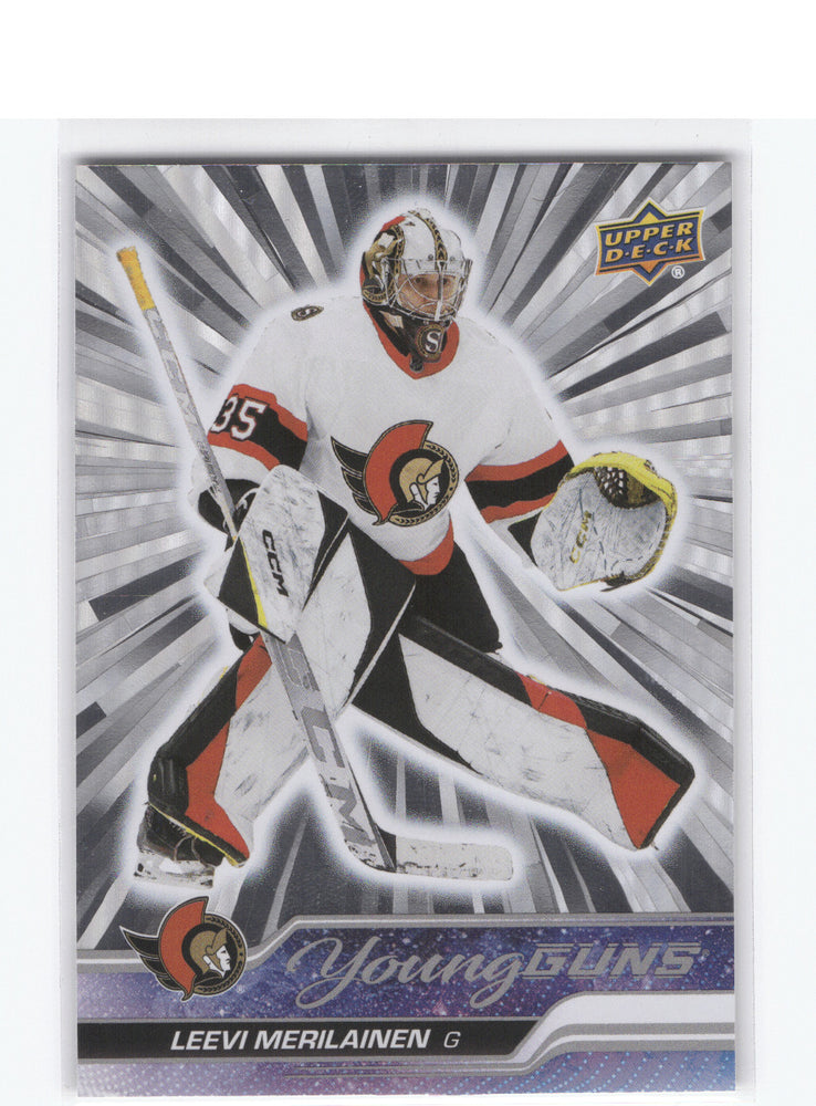 2023-24 Upper Deck Series 1 Young Guns Silver Outburst #247 Rookie Rc Leevi Merilainen