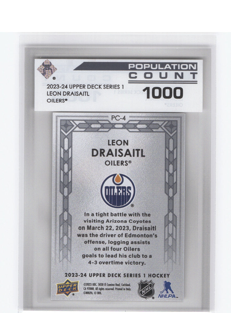 2023-24 Upper Deck Series 1 Population Count 1000 #Pc-4 Leon Draisaitl /1000