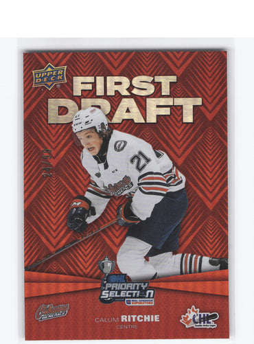 2021-22 Upper Deck Chl First Draft #Fd-7 Calum Ritchie /99