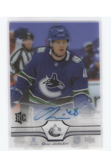 2020-21 Upper Deck Clear Cut #Cc-Oj Rookie Rc Auto Olli Juolevi