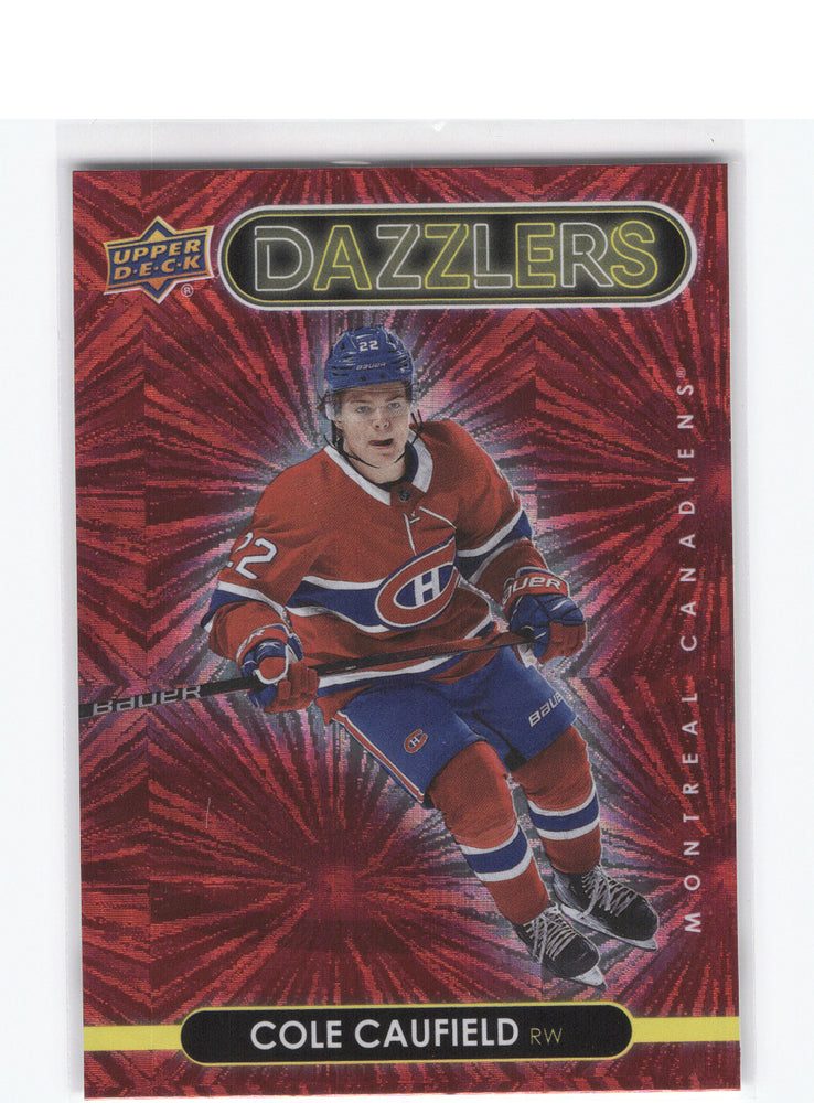 2021-22 Upper Deck Series 1 Red Dazzlers #Dz-25 Rookie Rc Cole Caufield