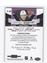 2019-20 O-Pee-Chee Platinum Violet Pixels #R-Bo Rookie Rc Auto Jesper Boqvist