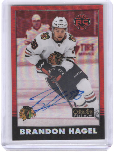 2020-21 O-Pee-Chee Platinum Red Rainbow #R-59 Rookie Rc Auto Brandon Hagel
