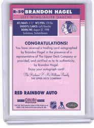2020-21 O-Pee-Chee Platinum Red Rainbow #R-59 Rookie Rc Auto Brandon Hagel