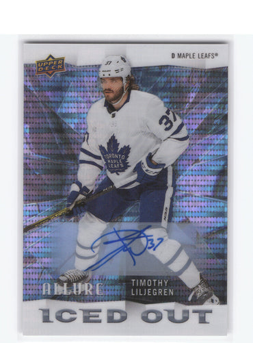 2020-21 Upper Deck Allure Iced Out Blue #Io-19 Rookie Rc Auto Timothy Liljegren