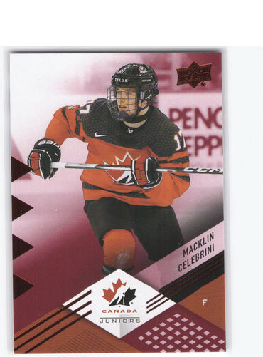 2024 Upper Deck Team Canada Juniors Red Foil #45 Macklin Celebrini
