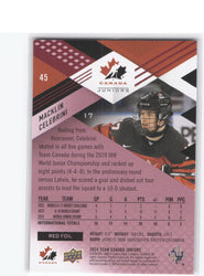 2024 Upper Deck Team Canada Juniors Red Foil #45 Macklin Celebrini