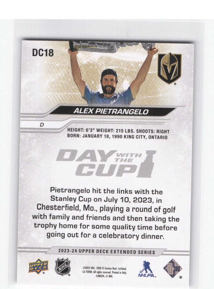 2023-24 Upper Deck Extended Day With The Cup Dc18 Alex Pietrangelo