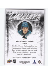 2024-25 Upper Deck Extended Blue Dazzler Dq-128 Rookie Rc Macklin Celebrini