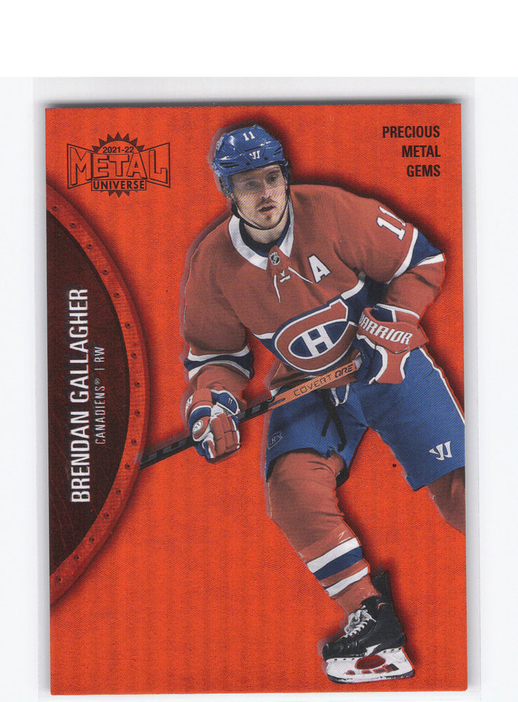 2021-22 Skybox Metal Universe Precious Metal Gems #82 Brendan Gallagher /100