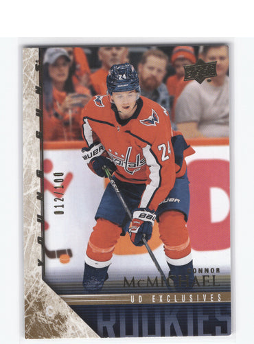 2020-21 Upper Deck Extended Young Guns Ud Exclusive T-99 Rookie Rc Connor Mcmichael /100