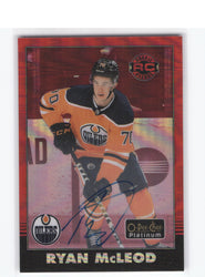 2020-21 Upper Deck O-Pee-Chee Platinum Red Rainbow Auto R-95 Rookie Rc Auto Ryan Mcleod