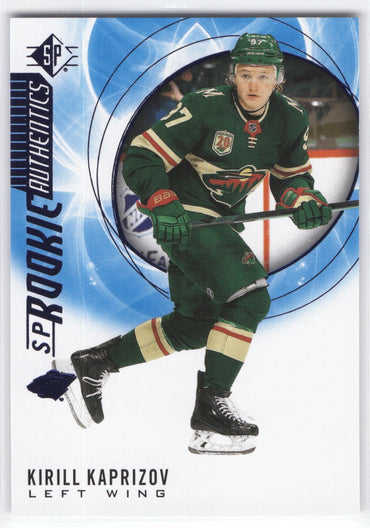 2020-21 Upper Deck Sp Hockey Sp Rookie Authentics #129 Rookie Rc Kirill Kaprizov