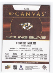2020-21 Upper Deck Series 2 Young Guns Ud Canvas C226 Rookie Rc Connor Ingram
