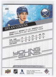 2020-21 Upper Deck Series 2 Young Guns #495 Rookie Rc Dylan Cozens