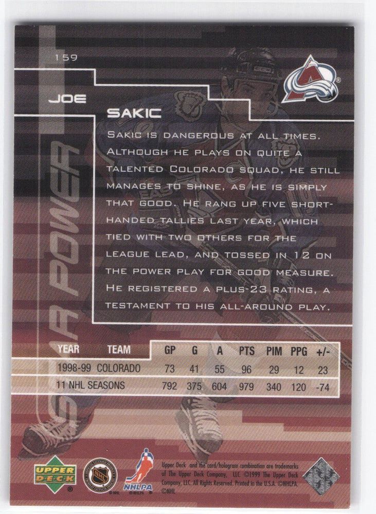 1999 Upper Deck Star Power Star Power #159 Joe Sakic