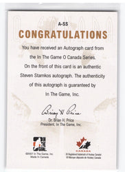2007 In The Game Autograph A-Ss Auto Steven Stamkos