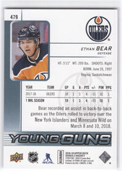 2018-19 Upper Deck Series 2 Young Guns #479 Rookie Rc Ethan Bear
