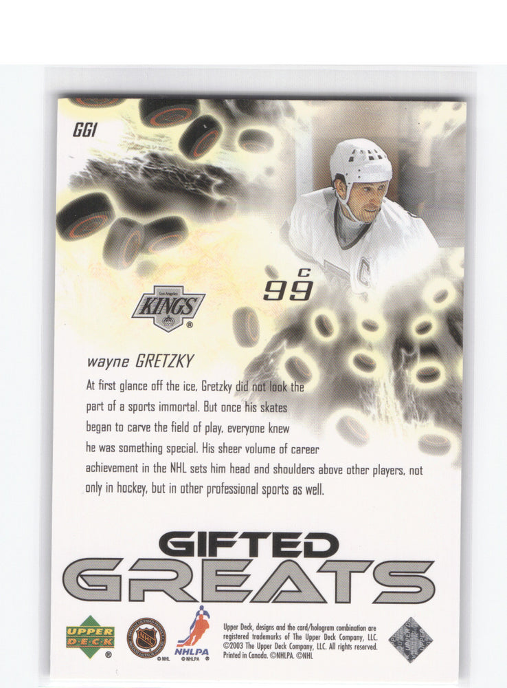 2003 Upper Deck Gifted Greats Gg1 Wayne Gretzky
