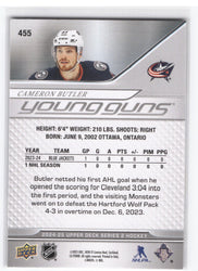 2024-25 Upper Deck Series 2 Young Guns Ud Exclusive #455 Rookie Rc Cameron Butler /100