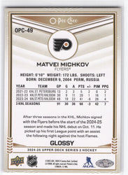 2024-25 Upper Deck Series 2 Glossy Opc-49 Rookie Rc Matvei Michkov