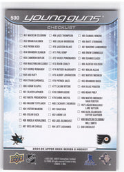 2024-25 Upper Deck Series 2 Young Guns Checklist #500 Rookie Rc Macklin Celebrini Matvei Michkov