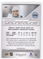 2024-25 Upper Deck Series 2 Young Guns Outburst #453 Rookie Rc Patrik Koch