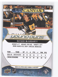 2024-25 Upper Deck Series 2 Young Guns Ud Canvas C228 Rookie Rc Rutger Mcgroarty