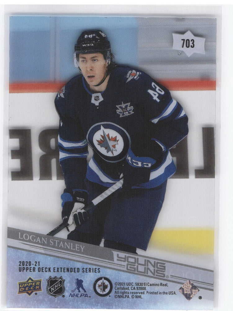 2020-21 Upper Deck Extended Young Guns Clear #703 Rookie Rc Logan Stanley