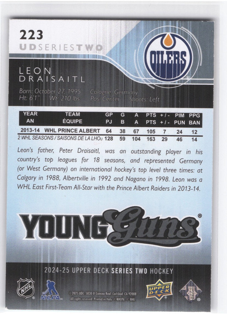 2024-25 Upper Deck Series 2 Young Guns Reissue #223 Leon Draisaitl