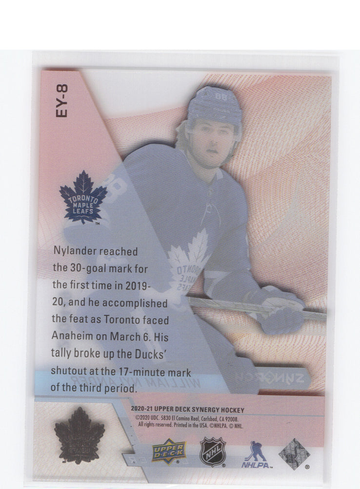 2020-21 Upper Deck Synergy Exceptional Young Stars - Clear Ey-8 William Nylander /449