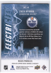 2024-25 Upper Deck Series 2 Electricity Black Parallel Ec-4 Zach Hyman