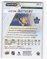2020-21 Upper Deck Synergy Synergy Fx Fx-1 Auston Matthews /349
