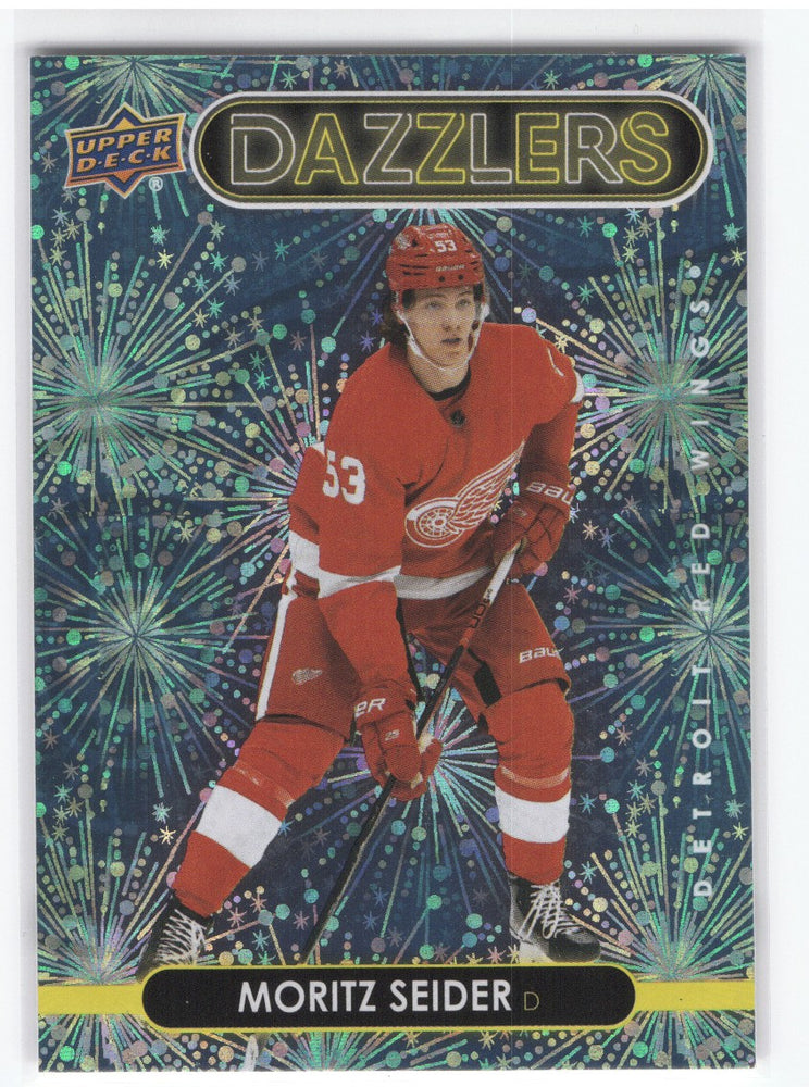 2021-22 Upper Deck Series 2 Green Dazzler Dz-67 Rookie RC Moritz Seider