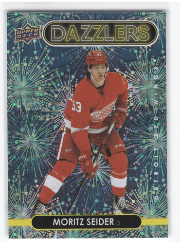 2021-22 Upper Deck Series 2 Green Dazzler Dz-67 Rookie RC Moritz Seider