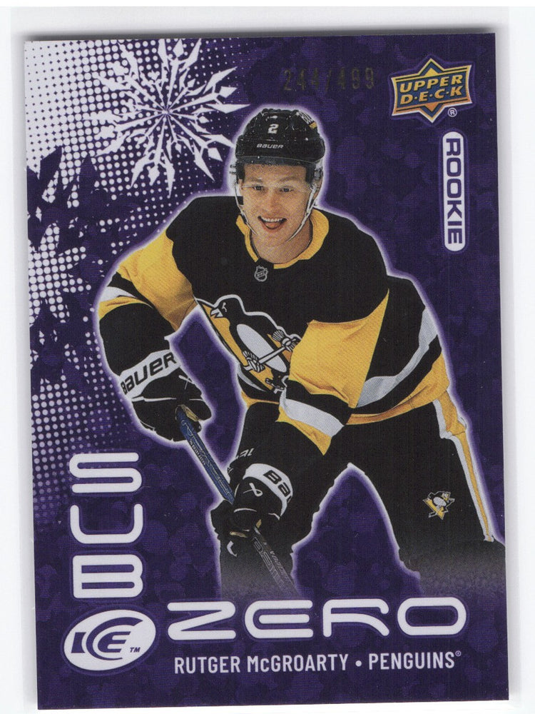 2024-25 Upper Deck Ud Ice Hockey Sub Zero Sz-Rm Rookie Rc Rutger Mcgroarty /499