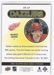 2021-22 Upper Deck Series 2 Green Dazzler Dz-67 Rookie RC Moritz Seider