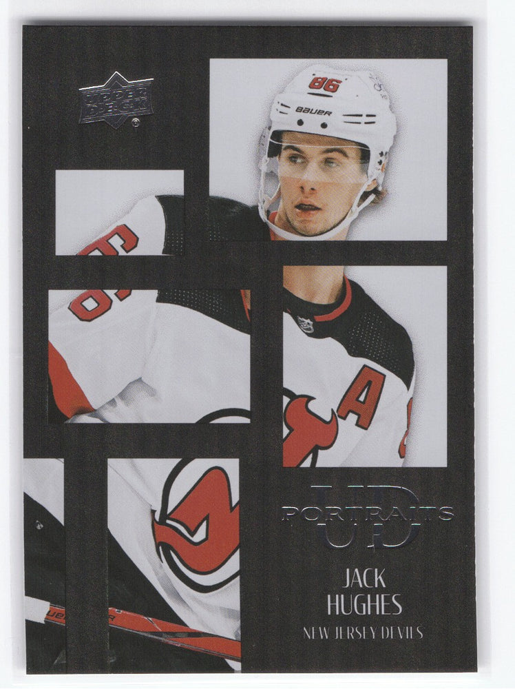 2024-25 Upper Deck Series 1 Ud Portraits Black P-9 Jack Hughes