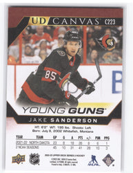 2022-23 Upper Deck Series 2 Young Guns Ud Canvas C223 Rookie Rc Jake Sanderson