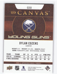 2020-21 Upper Deck Series 2 Young Guns Ud Canvas C233 Rookie Rc Dylan Cozens