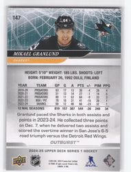 2024-25 Upper Deck Series 1 Red Outburst #147 Mikael Granlund /25