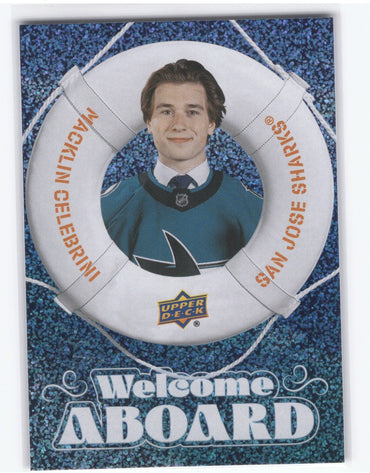 2024-25 Upper Deck Series 2 Welcome Aboard Speckled Wa-8 Rookie Rc Macklin Celebrini