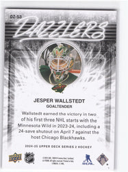 2024-25 Upper Deck Series 2 Dazzlers (Blue) Rookie RC Dz-53 Jesper Wallstedt