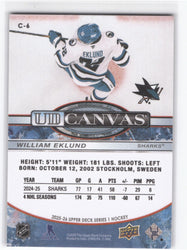 2025-26 Upper Deck Series 1 Ud Canvas C-6 William Eklund