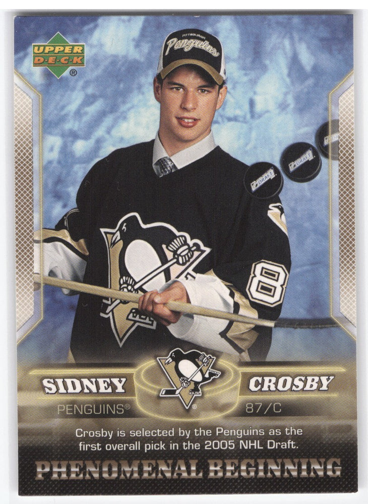 2006 Upper Deck Phenomenal Beginning Selected First Overall #1 Rookie Rc Sidney Crosby