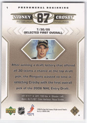 2006 Upper Deck Phenomenal Beginning Selected First Overall #1 Rookie Rc Sidney Crosby